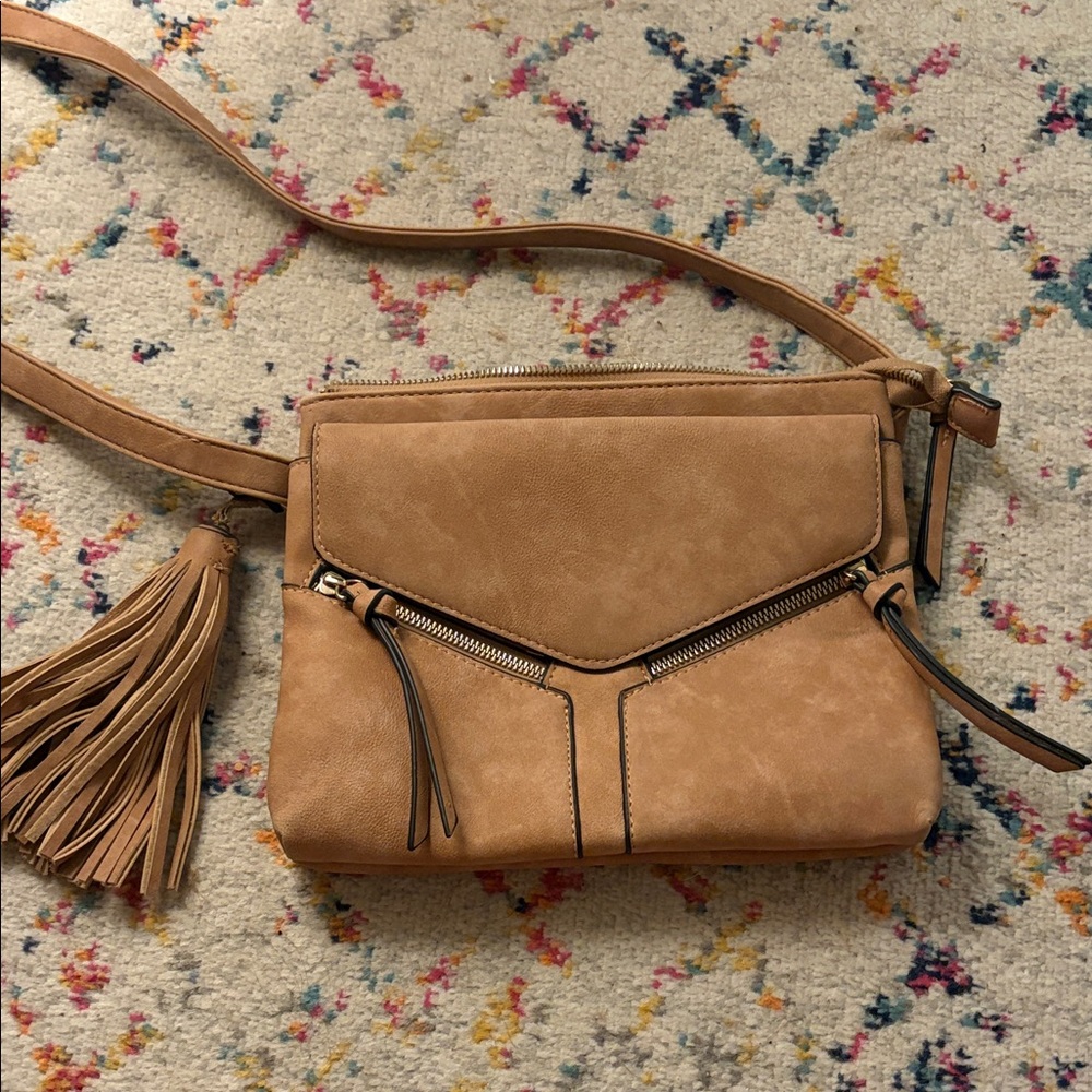 Stylish Tan Crossbody Bag